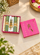 Diwali Gift Box - Hand Block Printed Cotton Napkin Set of 6