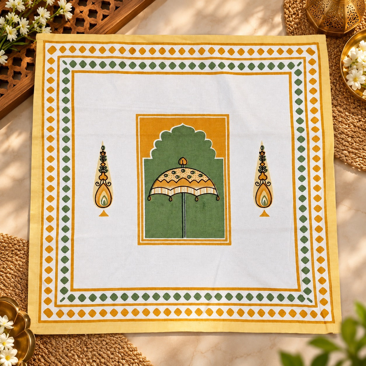 Diwali Gift Box - Hand Block Printed Cotton Napkin Set of 6