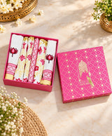 Diwali Gift Box - Hand Block Printed Cotton Napkin Set of 6
