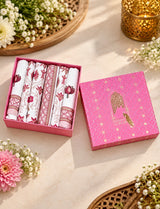 Diwali Gift Box - Hand Block Printed Cotton Napkin Set of 6