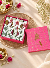 Diwali Gift Box - Hand Block Printed Cotton Napkin Set of 6