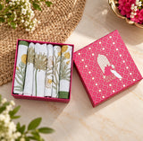 Diwali Gift Box - Hand Block Printed Cotton Napkin Set of 6