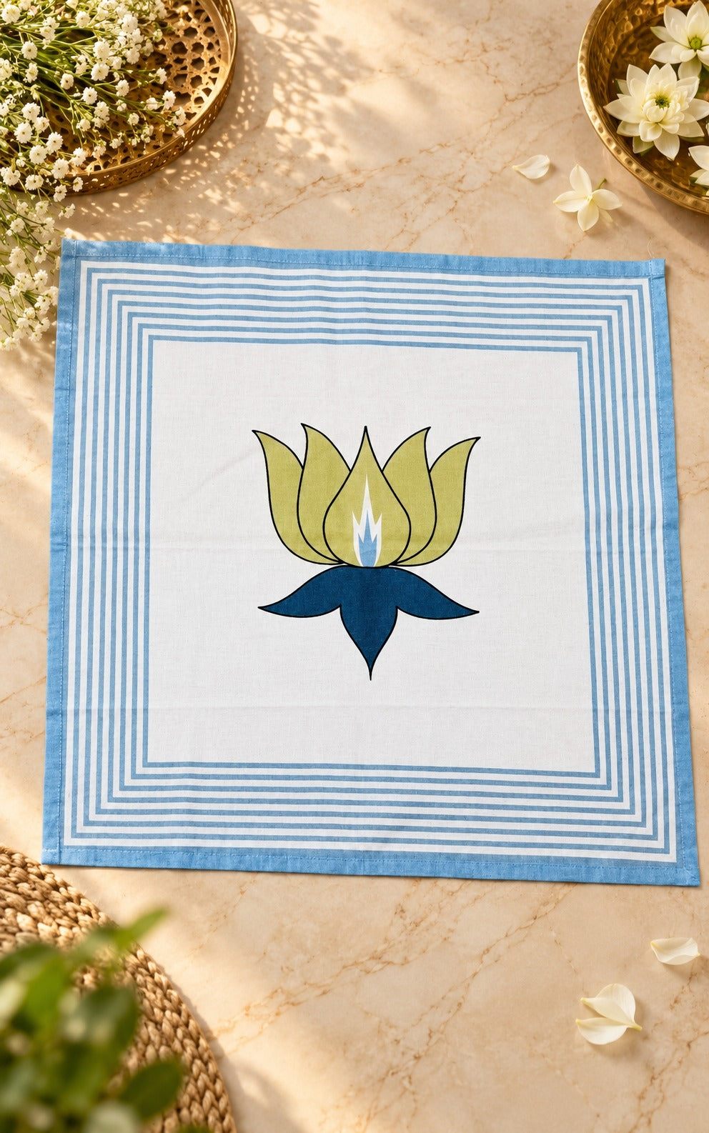 Diwali Gift Box - Hand Block Printed Cotton Napkin Set of 6