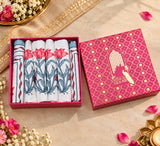 Diwali Gift Box - Hand Block Printed Cotton Napkin Set of 6
