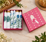 Diwali Gift Box - Hand Block Printed Cotton Napkin Set of 6