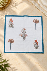 Diwali Gift Box - Hand Block Printed Cotton Napkin Set of 6