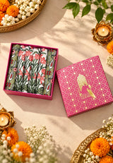 Diwali Gift Box - Hand Block Printed Cotton Napkin Set of 6
