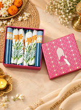 Diwali Gift Box - Hand Block Printed Cotton Napkin Set of 6