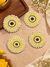 Diwali Gift Box Set of 4 Handcrafted Beaded Coasters