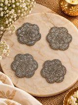 Diwali Gift Box Set of 4 Handcrafted Beaded Coasters