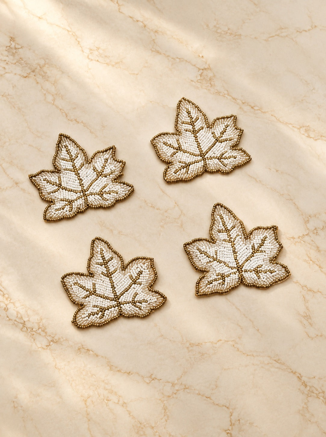 Diwali Gift Box Set of 4 Handcrafted Beaded Coasters