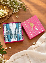 Diwali Gift Box - Hand Block Printed Cotton Napkin Set of 6
