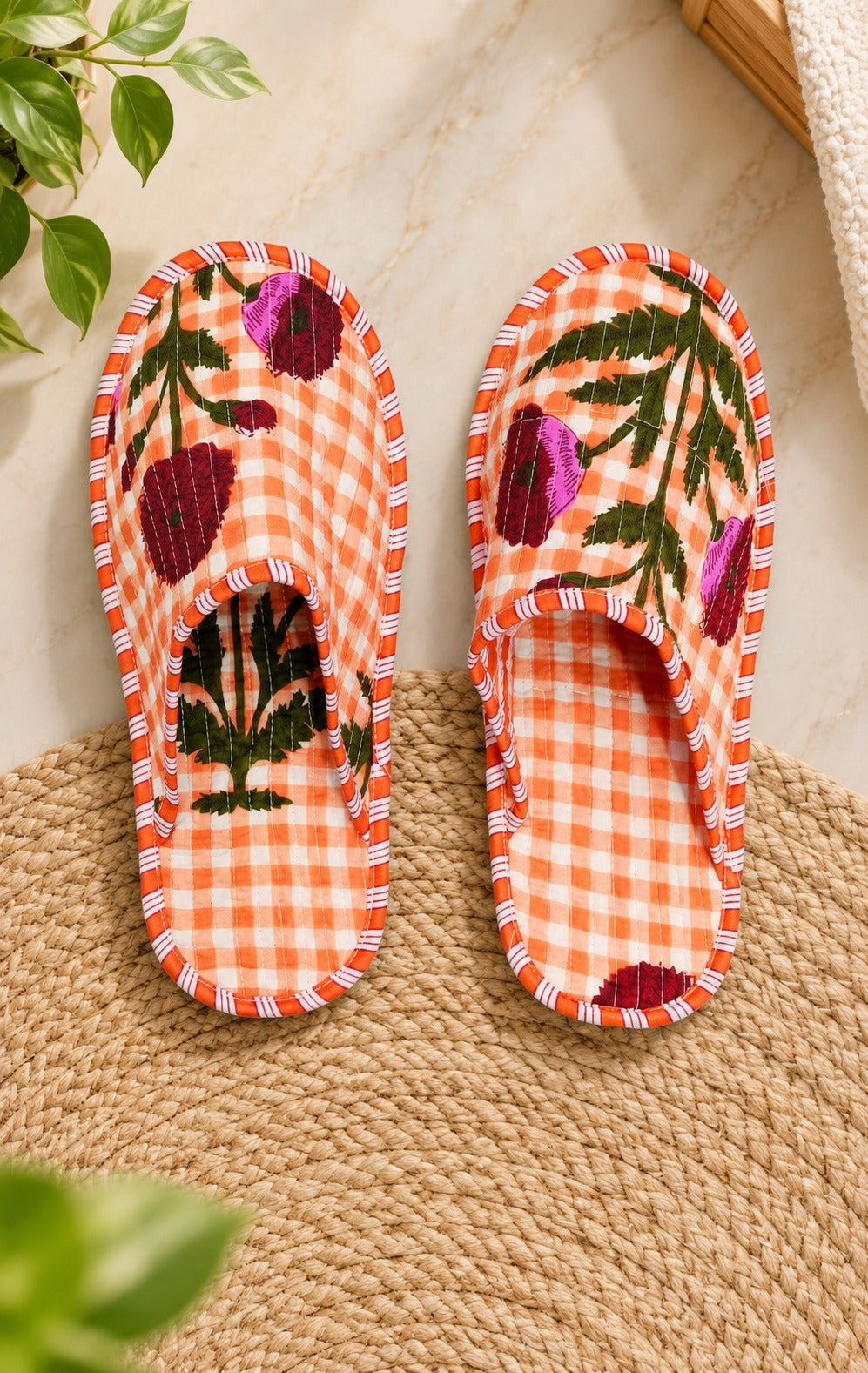 Diwali Gift Box With Handblock Print Cotton Robe Gift Set with Sleep Mask, Slippers & Headband