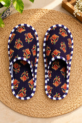 Diwali Gift Box With Handblock Print Cotton Robe Gift Set with Sleep Mask, Slippers & Headband