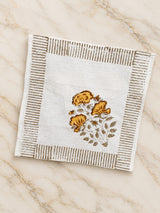 Diwali Gift Box | 1 Wooden Tray, Set of 6 Table Napkins, 6 Napkin Rings