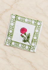 Diwali Gift Box | 1 Wooden Tray, Set of 6 Table Napkins, 6 Napkin Rings