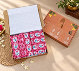 Diwali Gift Box Stylish Tote Bag with 3 Coordinated Utility Pouches with Set of 2 Metal Diyas