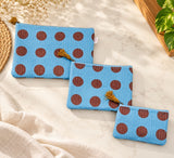 Set of 3 cosmetic Flat pouches