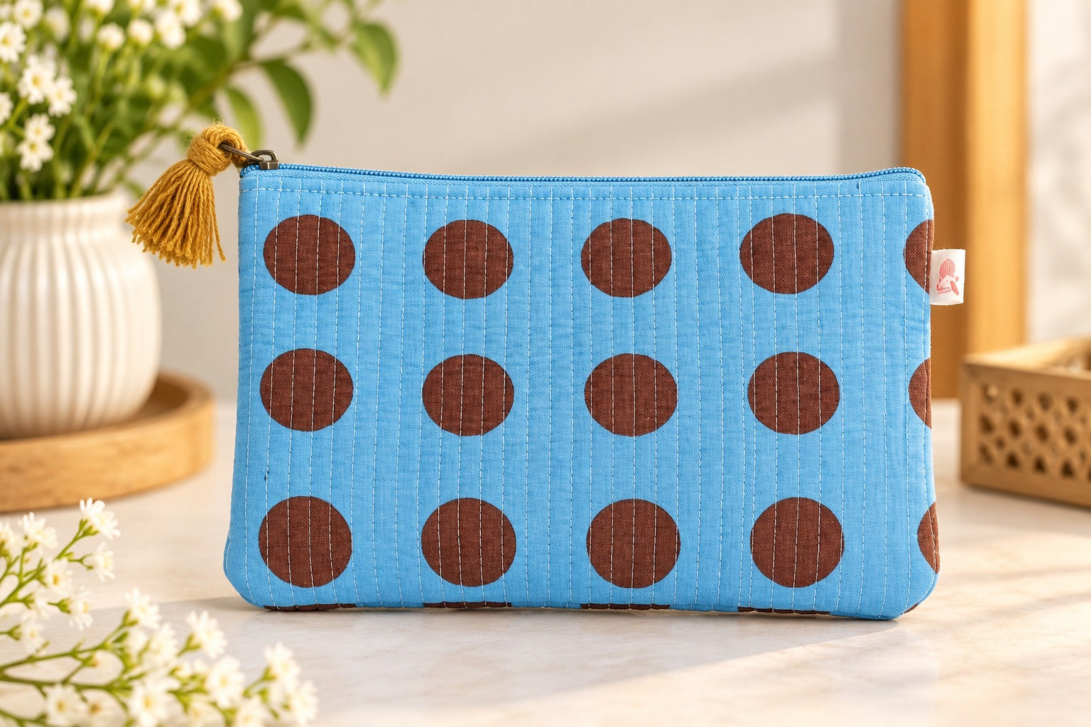 Set of 3 cosmetic Flat pouches