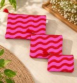 Set of 3 cosmetic Flat pouches