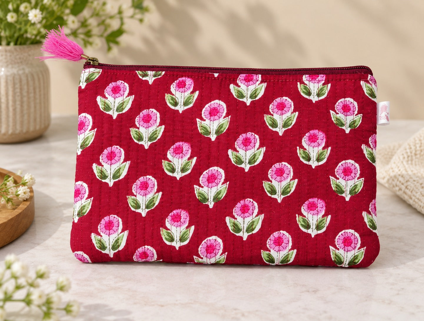 Set of 3 cosmetic Flat pouches