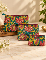 Set of 3 cosmetic Flat pouches