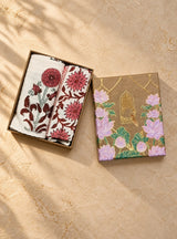 Diwali Gift Box | Set of 2 Waffle Cotton Handblock Printed Hand Towels