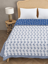 Double Bed Cotton AC Blanket – Hand Block Printed
