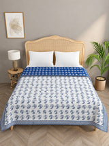 Double Bed Cotton AC Blanket – Hand Block Printed