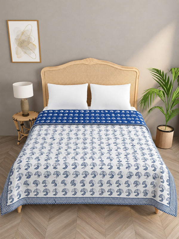 Double Bed Cotton AC Blanket – Hand Block Printed