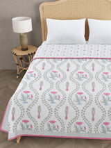 Double Bed Cotton AC Blanket – Hand Block Printed