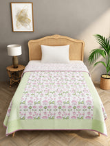 Ethnic Printed Reversible Single Bed Cotton Hand Block AC Blanket | Lightweight Summer Dohar – 60 × 90 Inches