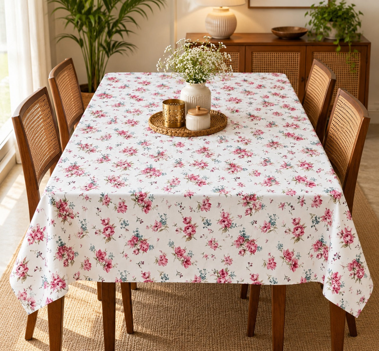 Canvas Cotton Table Cloth 4 -8 Seater Dining Table/Centre Table