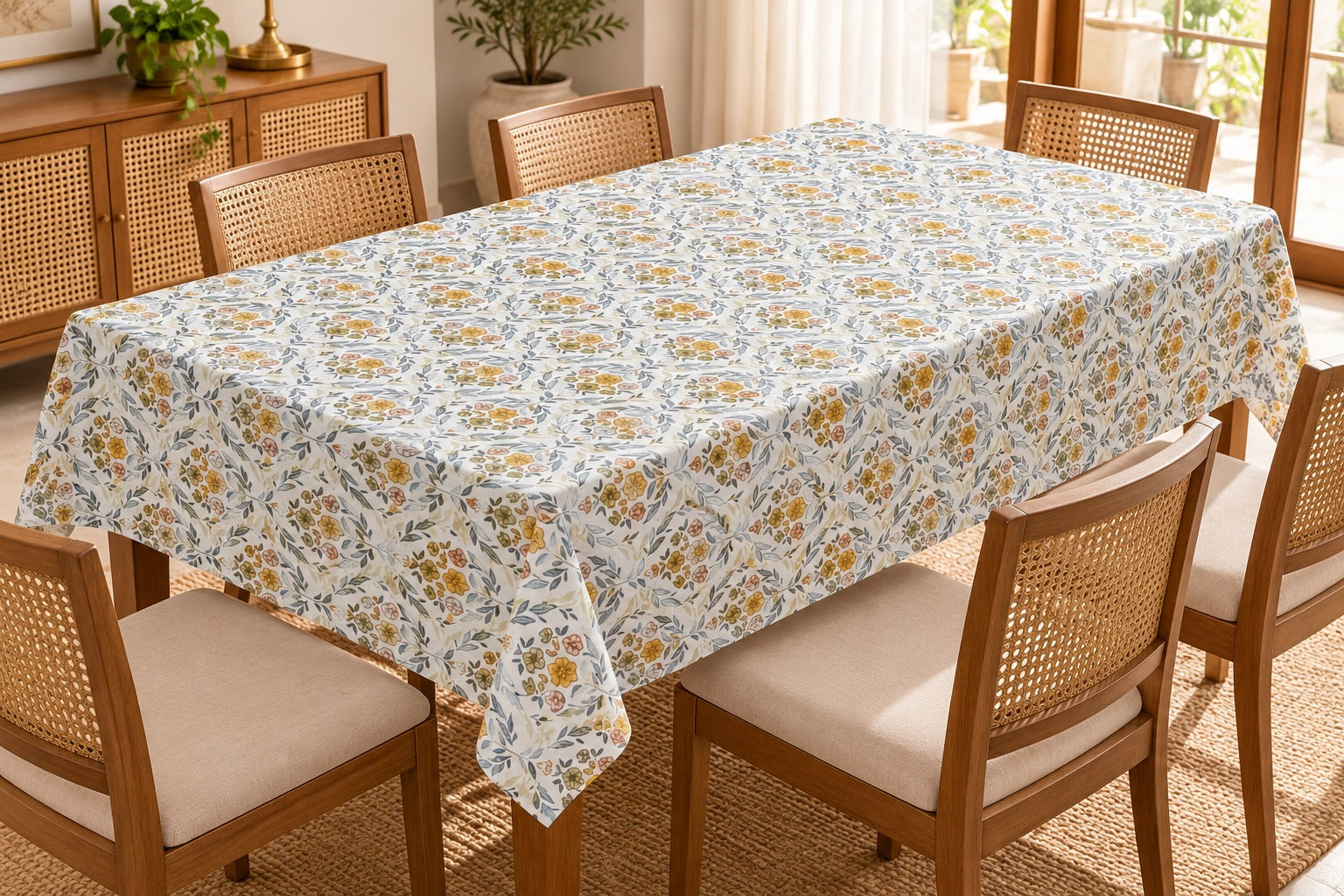 Canvas Cotton Table Cloth 4 -8 Seater Dining Table/Centre Table