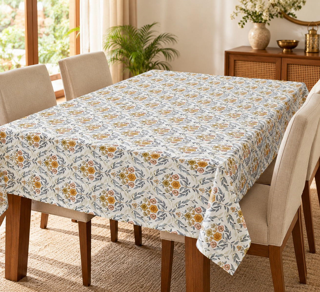 Canvas Cotton Table Cloth 4 -8 Seater Dining Table/Centre Table