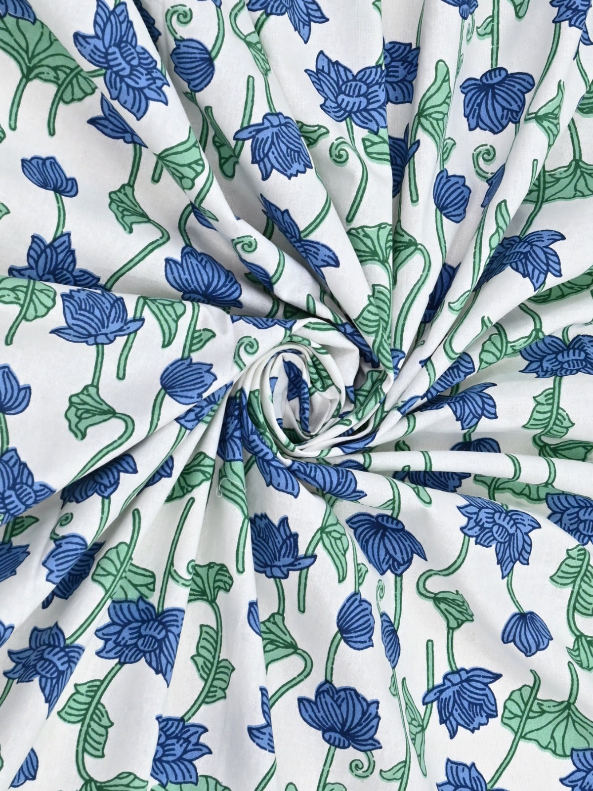 Diwali Complete Gift Box | 1 Ethnic Motifs Double Bedsheet with 2 Pillow Covers, 1 Lotus Urli, Set of 2 Door Hangings