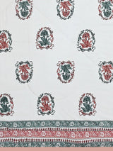 Diwali Complete Gift Box | 1 Ethnic Motifs Double Bedsheet with 2 Pillow Covers, 1 Lotus Urli, Set of 2 Door Hangings
