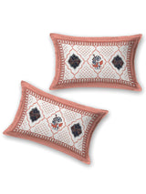 Diwali Complete Gift Box | 1 Ethnic Motifs Double Bedsheet with 2 Pillow Covers, 1 Lotus Urli, Set of 2 Door Hangings