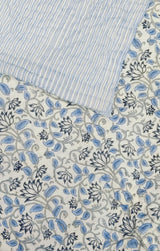 Double King Size Handblock Printed Quilted Jaipuri Reversible Razai/Quilt