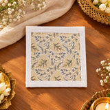 Diwali Gift Box with Banarasi Zari Table Runner, Set Of 6 Mats, 6 coaster, 6 inch Metal Urli