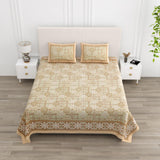 Floral Print Double King Bedsheet with 2 Pillow Covers