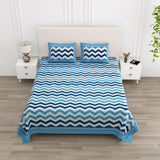 Floral Print Double King Bedsheet with 2 Pillow Covers