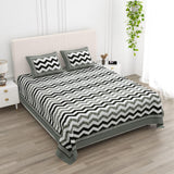 Floral Print Double King Bedsheet with 2 Pillow Covers