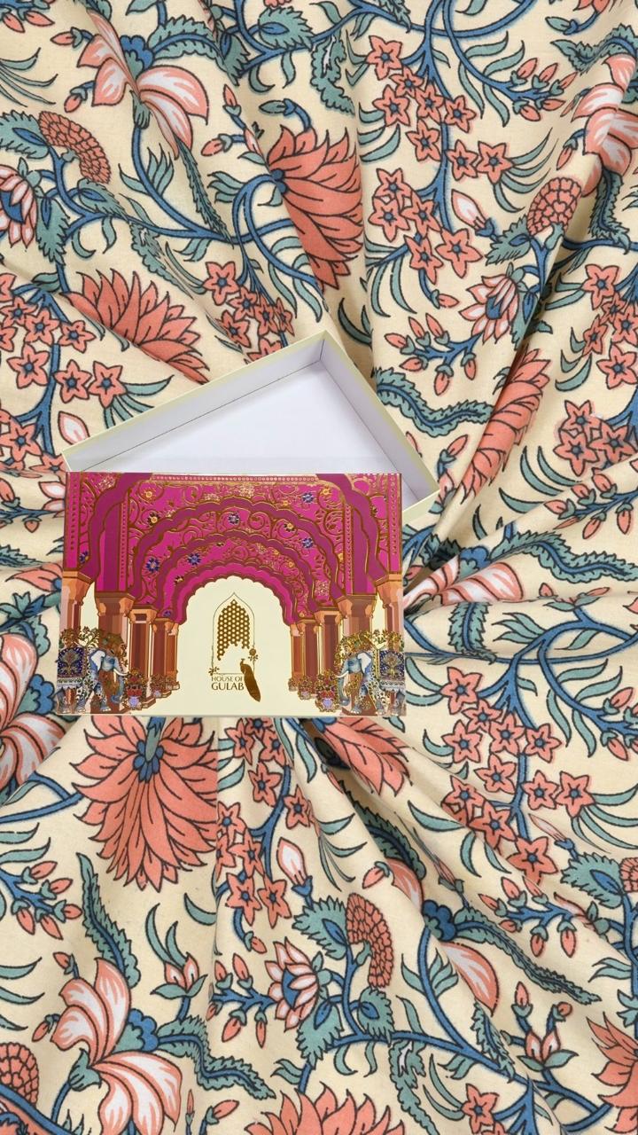 Gift Box with Double Cotton Bedsheet with 2 Pillow Covers.