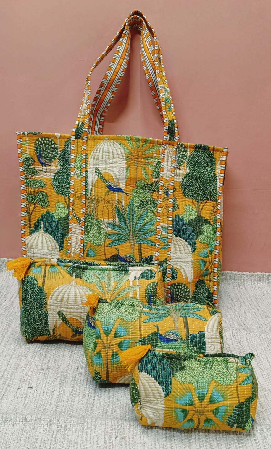 Tote Bag with set of 3 Pouches