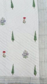 Double King Handblock Printed Cotton Jaipuri Razai/Quilt