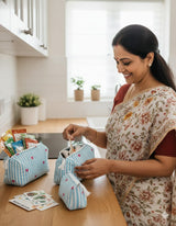 Set of 3 cosmetic bag/pouches with waterproof lining