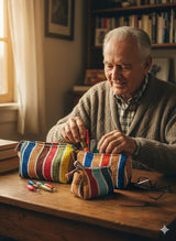 Set of 3 cosmetic bag/pouches with waterproof lining