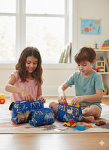 Set of 3 cosmetic bag/pouches with waterproof lining