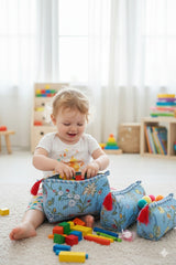 Set of 3 cosmetic bag/pouches with waterproof lining